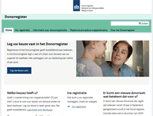 Tablet Screenshot of donorregister.nl